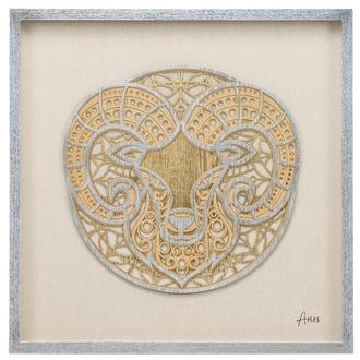 Aries Zodiac Shadow Box