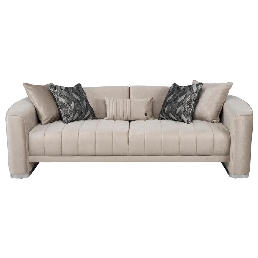 Adana Taupe Futon Sofa alternate image, 4 of 11 images.