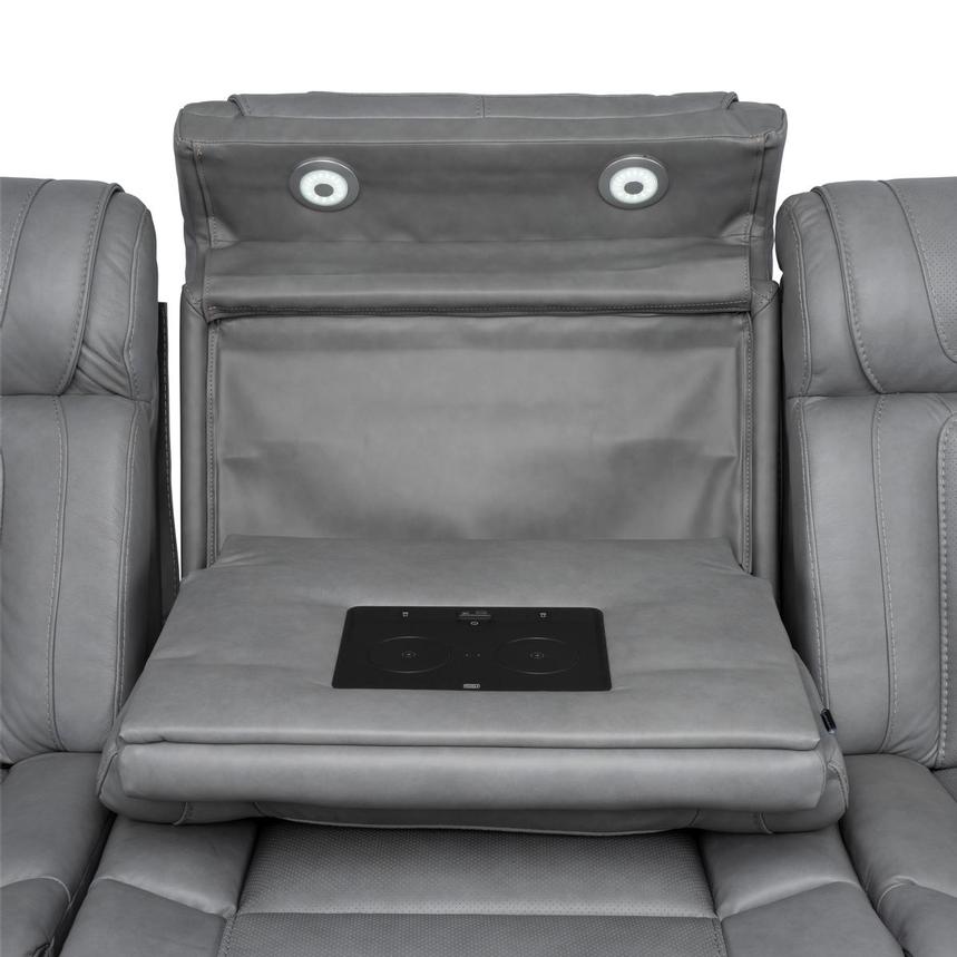 Odyssey Cobalt Leather Power Reclining Sofa  alternate image, 8 of 14 images.