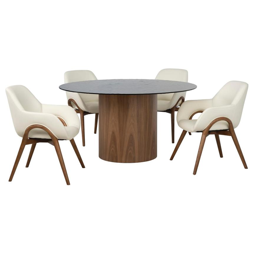 Abba 5-Piece Round Dining Set main image, 1 of 3 images.