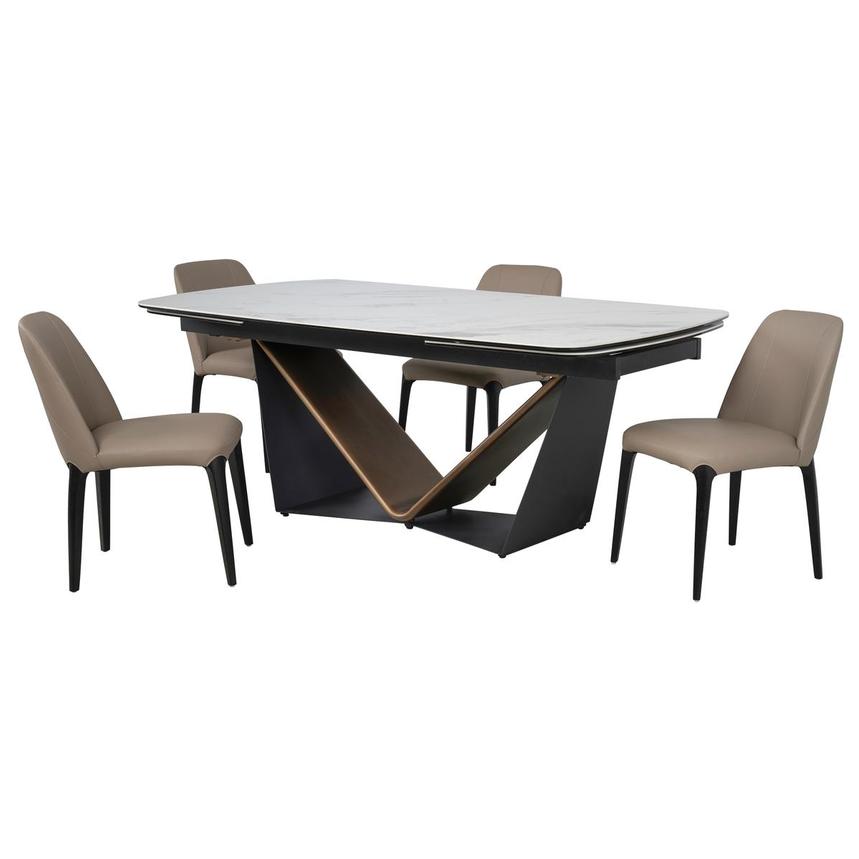 Noah/Karyn Taupe 5-Piece Dining Set  main image, 1 of 3 images.