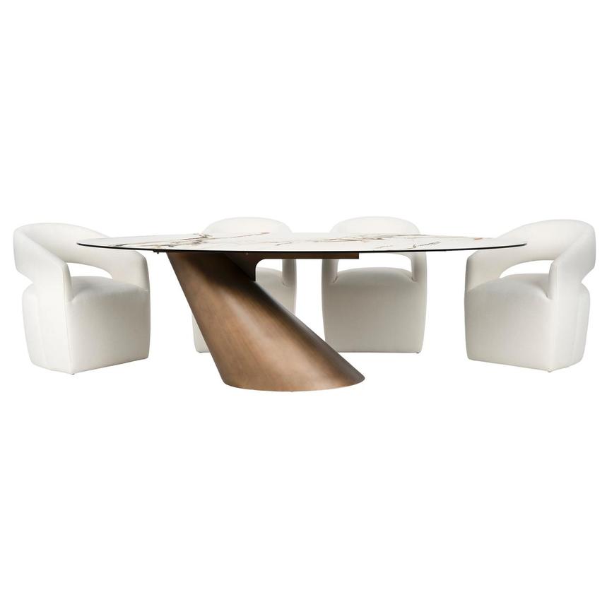 Saturn/ Lily Ivory 5-Piece Dining Set  main image, 1 of 4 images.