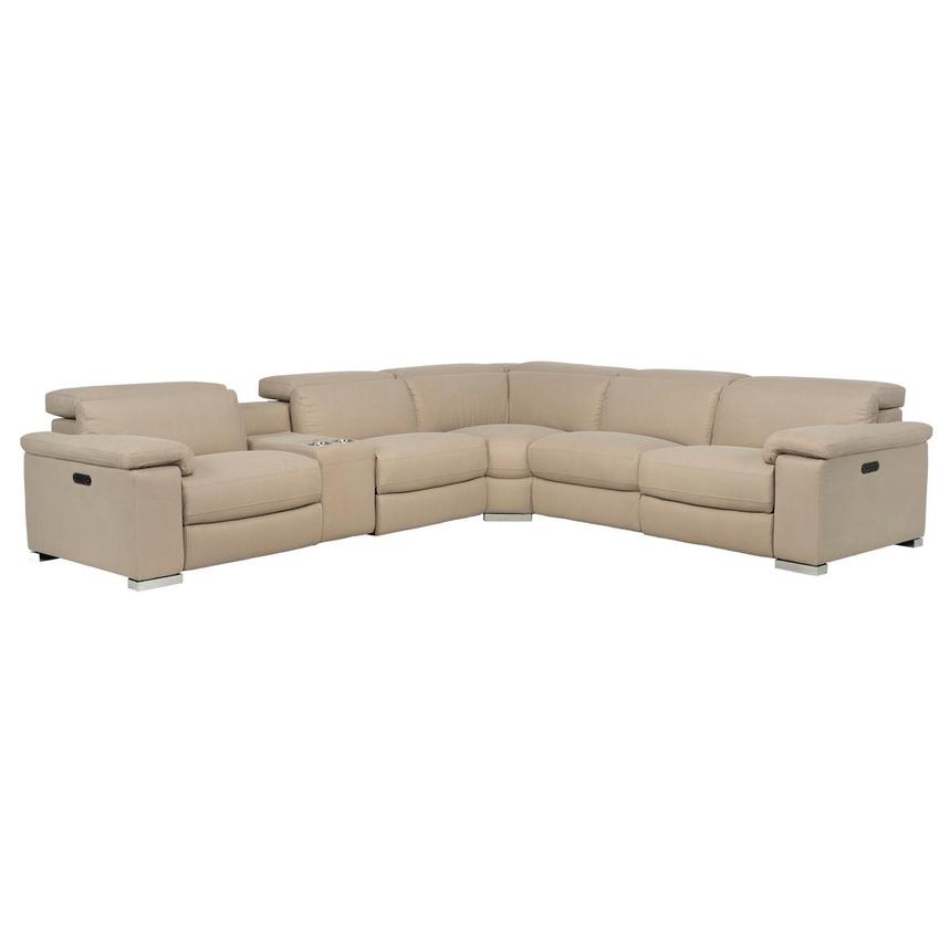 Karly Beige Power Reclining Sectional with 6PCS/3PWR main image, 1 of 12 images.