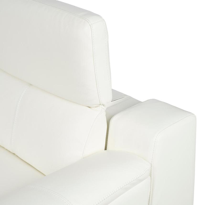 Davis 2.0 White Leather Power Reclining Sectional with 6PCS/3PWR