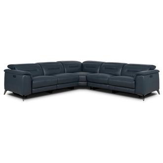 Anabel 2.0 Blue Power Reclining Sectional with 5PCS/2PWR