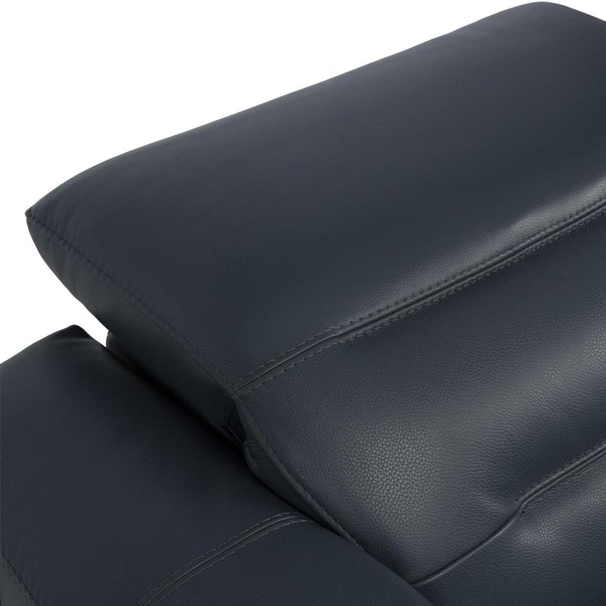 Anabel 2.0 Blue Leather Power Recliner  alternate image, 3 of 6 images.