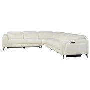 Luke 2.0 White Leather Power Reclining Sectional with 5PCS/2PWR  alternate image, 3 of 13 images.