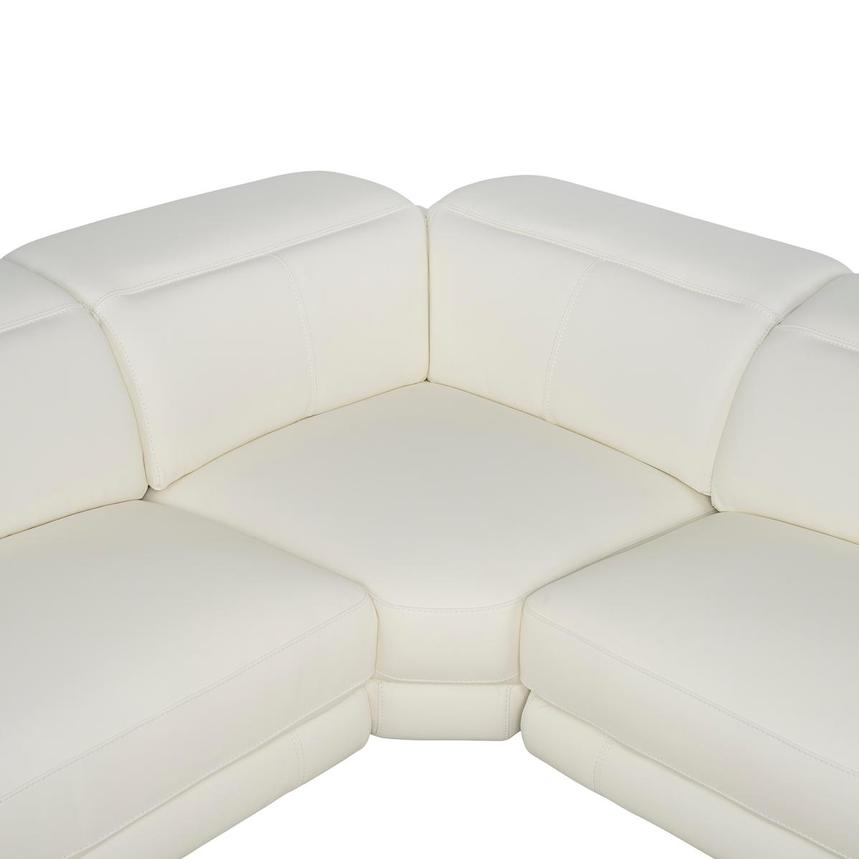Luke 2.0 White Leather Power Reclining Sectional with 5PCS/2PWR  alternate image, 5 of 13 images.