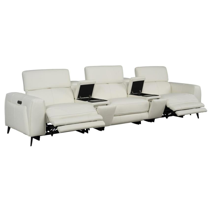 Luke 2.0 White Home Theater Seating w/2PWR  alternate image, 3 of 13 images.