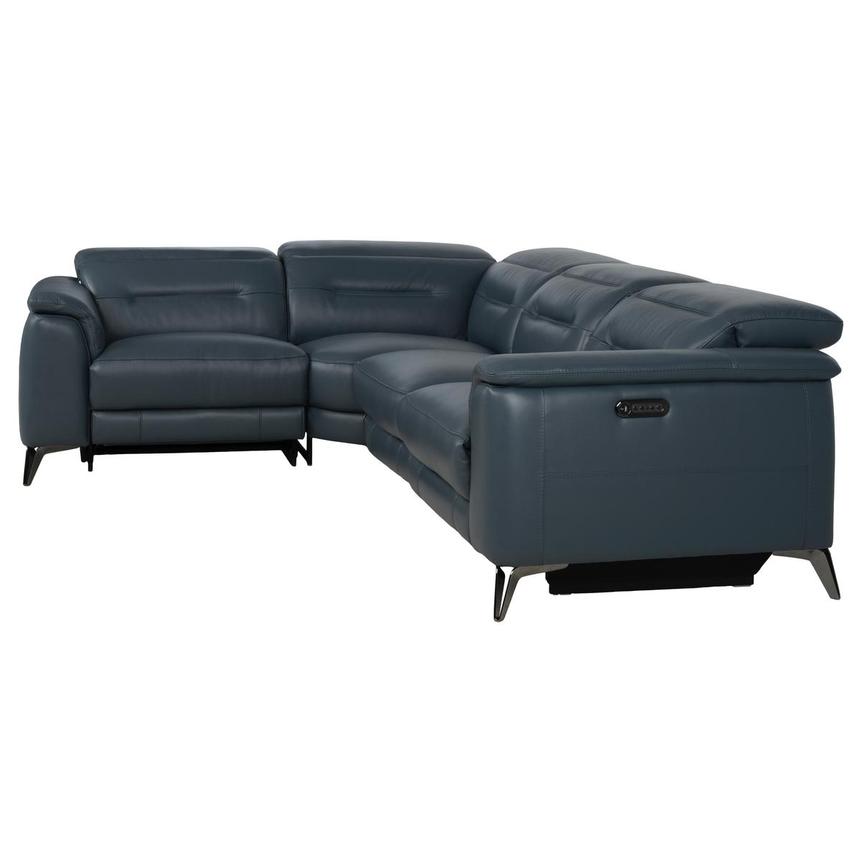 Anabel 2.0 Blue Power Reclining Sectional with 4PCS/2PWR  alternate image, 3 of 10 images.