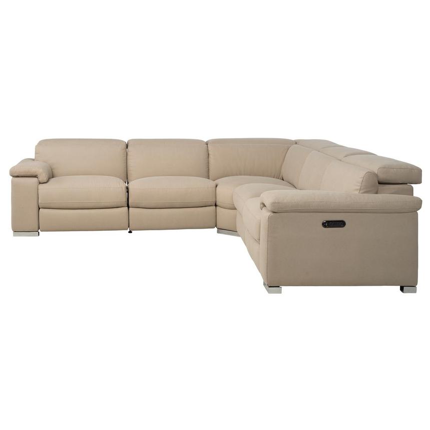 Karly Beige Power Reclining Sectional with 5PCS/3PWR alternate image, 3 of 9 images.