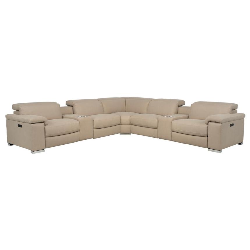 Karly Beige Power Reclining Sectional with 7PCS/3PWR main image, 1 of 12 images.