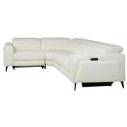 Luke 2.0 White Leather Power Reclining Sectional with 4PCS/2PWR  alternate image, 3 of 10 images.