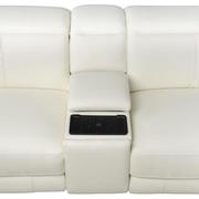 Luke 2.0 White Leather Power Reclining Sectional with 6PCS/2PWR  alternate image, 7 of 12 images.
