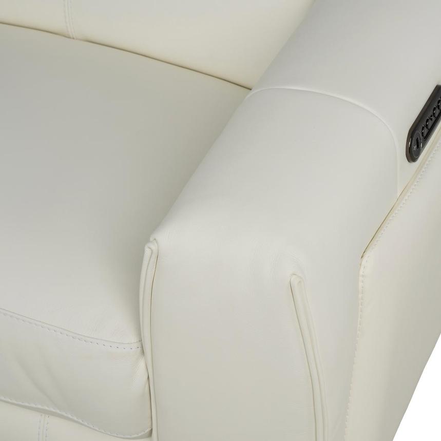 Luke 2.0 White Leather Power Reclining Sectional with 4PCS/2PWR  alternate image, 8 of 10 images.
