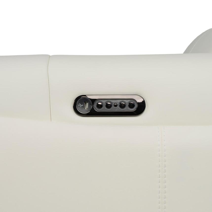 Luke 2.0 White Leather Power Reclining Sectional with 5PCS/3PWR alternate image, 9 of 9 images.