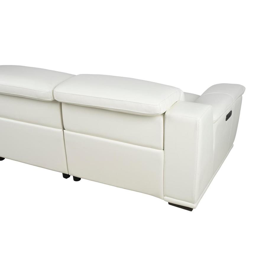 Davis 2.0 White Leather Power Reclining Sectional with 4PCS/2PWR  alternate image, 4 of 10 images.