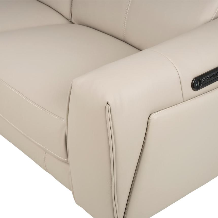 Luke 2.0 Taupe Home Theater Leather Seating with 5PCS/3PWR alternate image, 8 of 10 images.