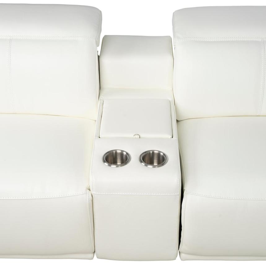 Davis 2.0 White Home Theater Leather Seating with 5PCS/2PWR alternate image, 6 of 12 images.