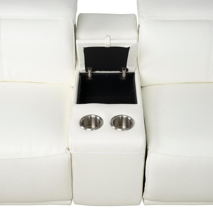 Davis 2.0 White Leather Power Reclining Sectional with 7PCS/3PWR  alternate image, 8 of 13 images.