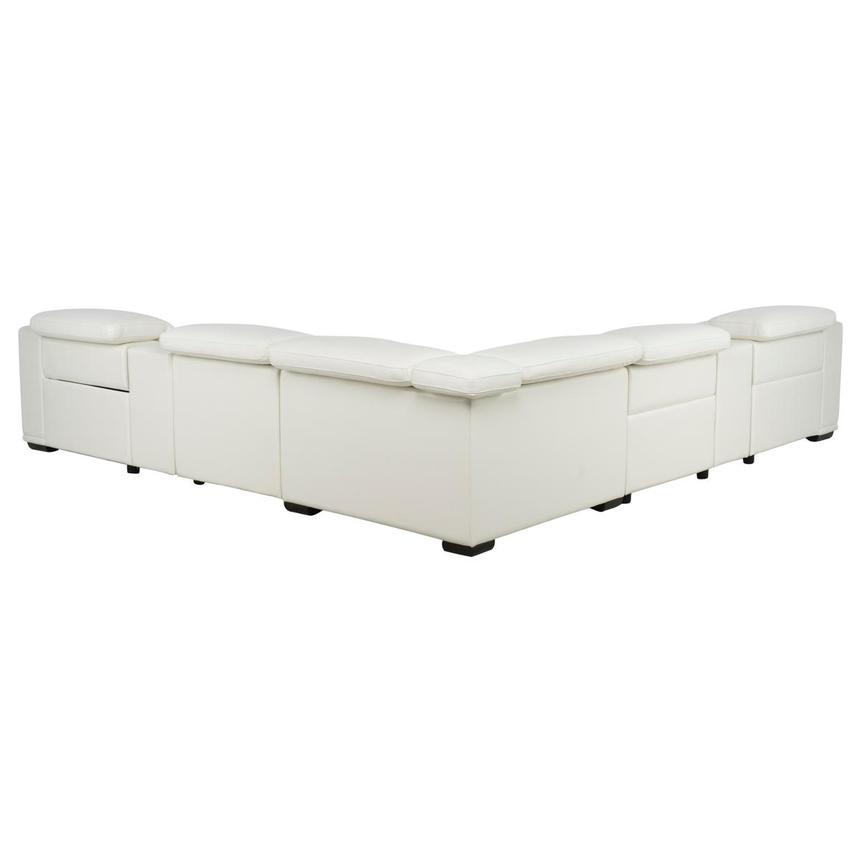 Davis 2.0 White Leather Power Reclining Sectional with 7PCS/3PWR alternate image, 4 of 13 images.