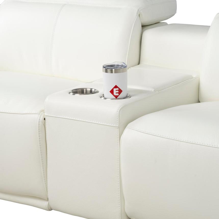 Davis 2.0 White Leather Power Reclining Sectional with 7PCS/3PWR alternate image, 6 of 13 images.