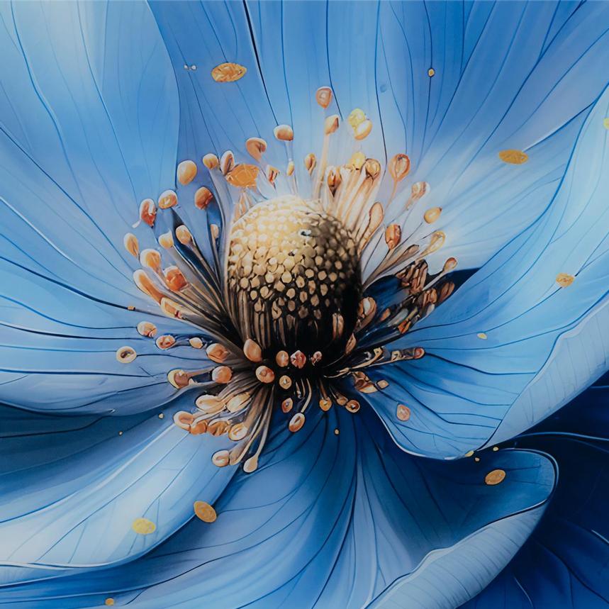 Azure Blossom Acrylic Wall Art  alternate image, 3 of 5 images.