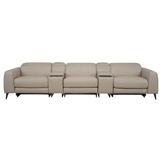 Luke 2.0 Taupe Home Theater Seating with 5PCS/3PWR