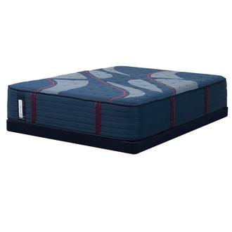 Elite Brenham II Firm Queen Mattress w/Low Foundation by Sealy Posturepedic