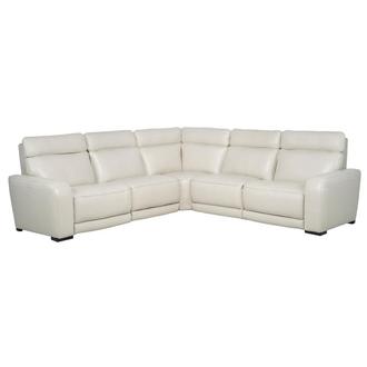 Rumba Leather Power Reclining Sectional with 5PCS/2PWR