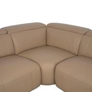 Cordova Dark Cream Leather Power Reclining Sectional with 5PCS/3PWR  alternate image, 4 of 9 images.