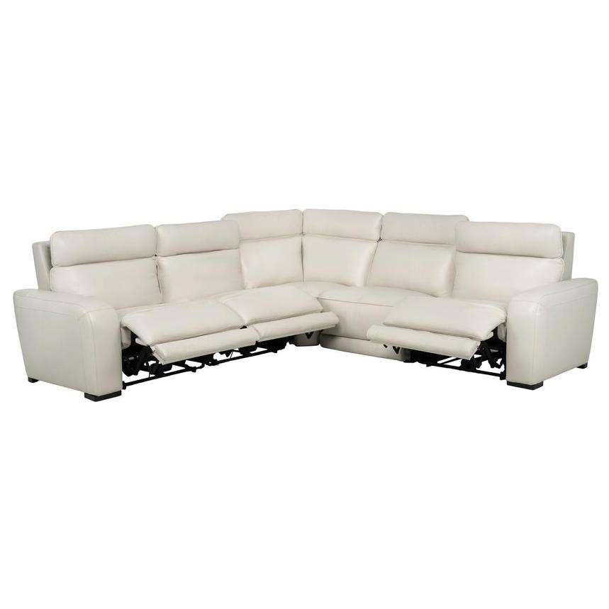 Rumba Leather Power Reclining Sectional with 5PCS/3PWR  alternate image, 2 of 13 images.