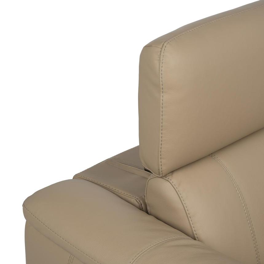 Cordova Dark Cream Leather Power Reclining Sectional with 6PCS/2PWR  alternate image, 8 of 10 images.