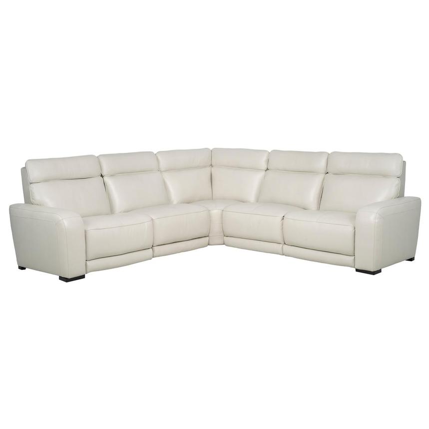 Rumba Leather Power Reclining Sectional with 5PCS/3PWR main image, 1 of 13 images.