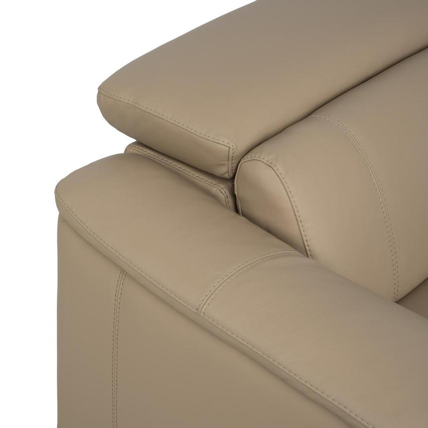 Cordova Dark Cream Leather Power Reclining Sectional with 6PCS/3PWR  alternate image, 5 of 9 images.