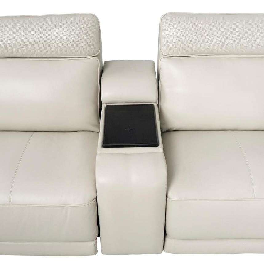 Rumba Leather Power Reclining Sectional with 6PCS/3PWR alternate image, 6 of 16 images.