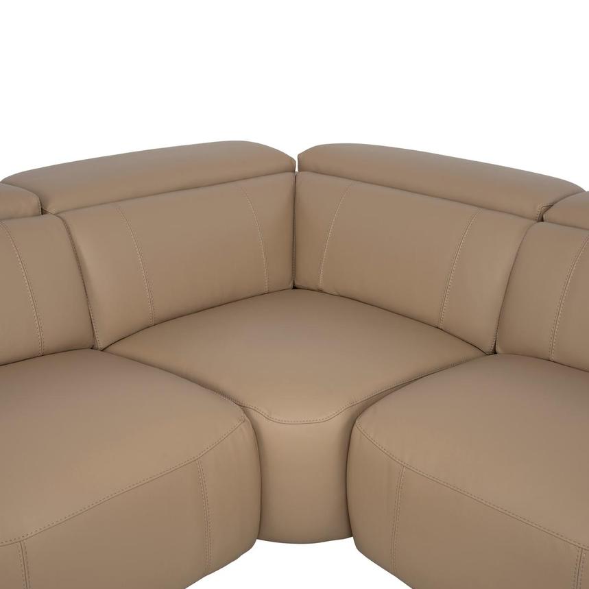 Cordova Dark Cream Leather Power Reclining Sectional with 6PCS/3PWR alternate image, 4 of 10 images.