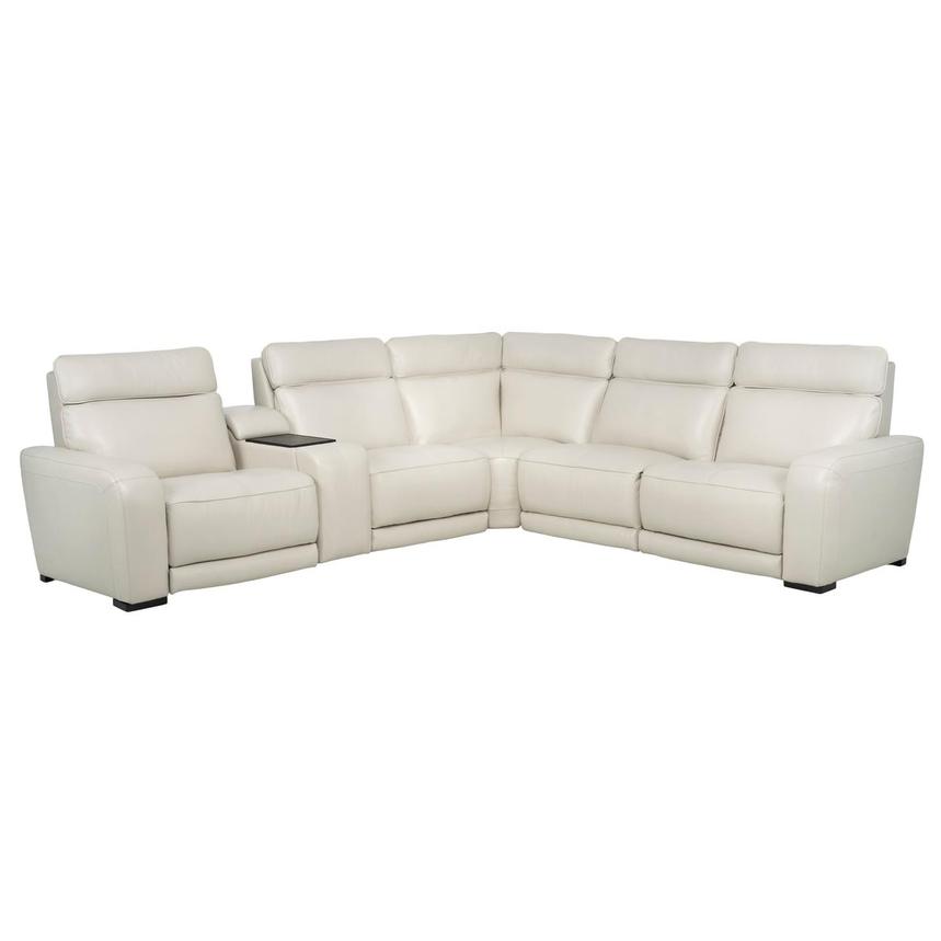 Rumba Leather Power Reclining Sectional with 6PCS/3PWR main image, 1 of 16 images.