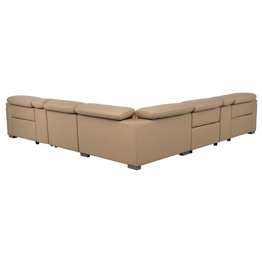 Cordova Dark Cream Leather Power Reclining Sectional with 7PCS/3PWR alternate image, 4 of 13 images.