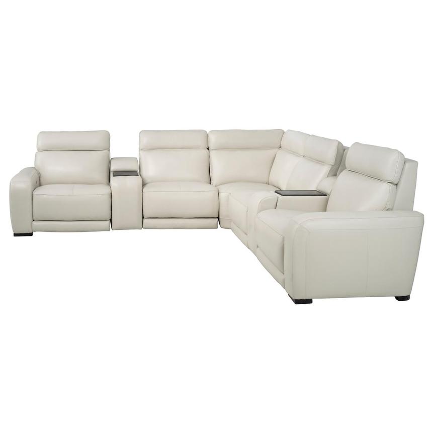 Rumba Leather Power Reclining Sectional with 7PCS/3PWR  alternate image, 3 of 18 images.
