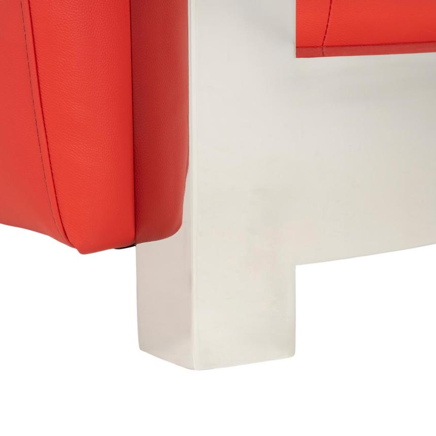 Aviator II Red Leather Accent Chair alternate image, 8 of 8 images.