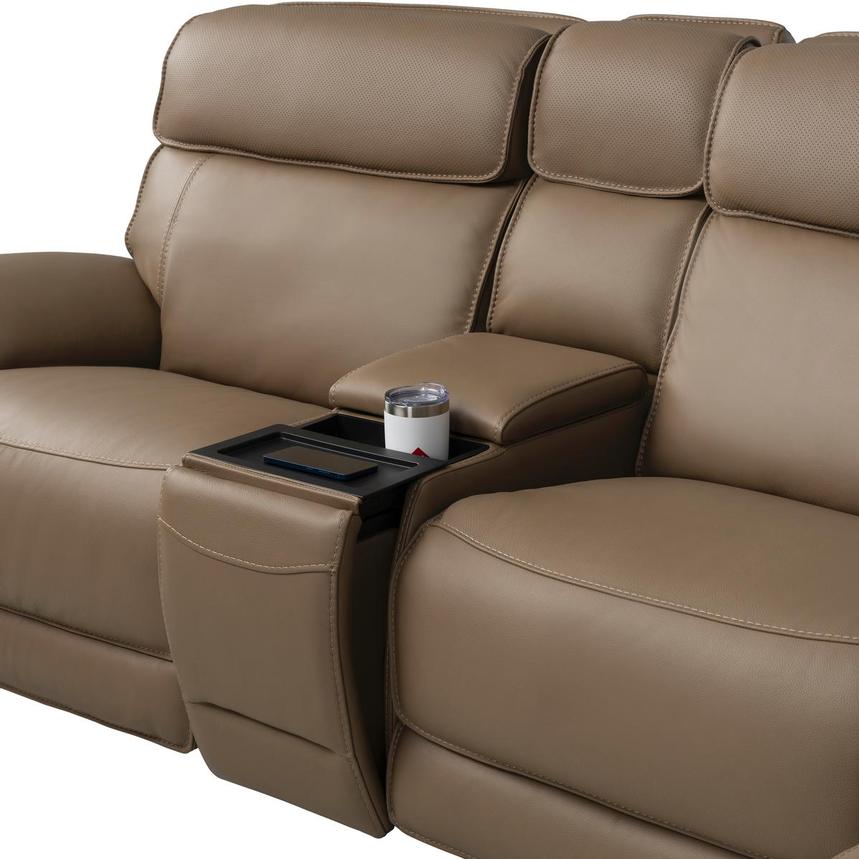Mambo Leather Power Reclining Sectional with 6PCS/2PWR  alternate image, 6 of 12 images.