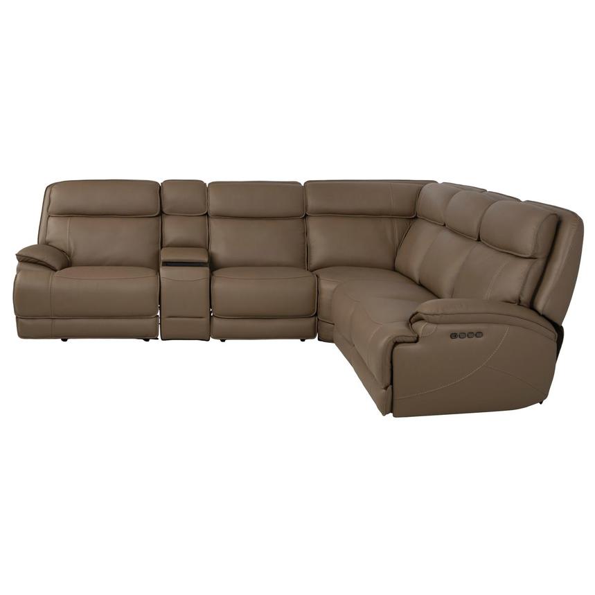 Mambo Leather Power Reclining Sectional with 6PCS/2PWR alternate image, 3 of 12 images.