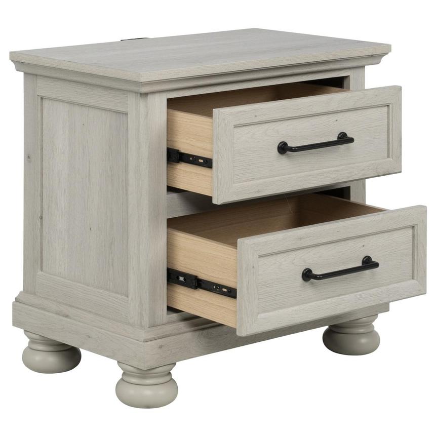 Lenox Grey Nightstand alternate image, 3 of 10 images.