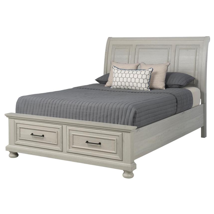 Lenox Grey Queen Storage Bed  main image, 1 of 9 images.
