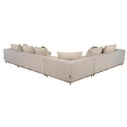 Hanna Beige Sectional Sofa w/Right Chaise  alternate image, 5 of 12 images.