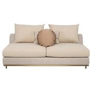 Hanna Beige Armless Loveseat  alternate image, 3 of 10 images.