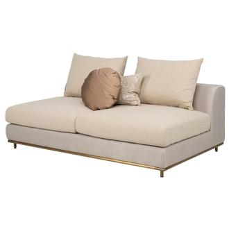 Hanna Beige Armless Loveseat