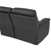 Palmer Dark Gray Leather Power Reclining Sectional with 4PCS/2PWR  alternate image, 4 of 9 images.