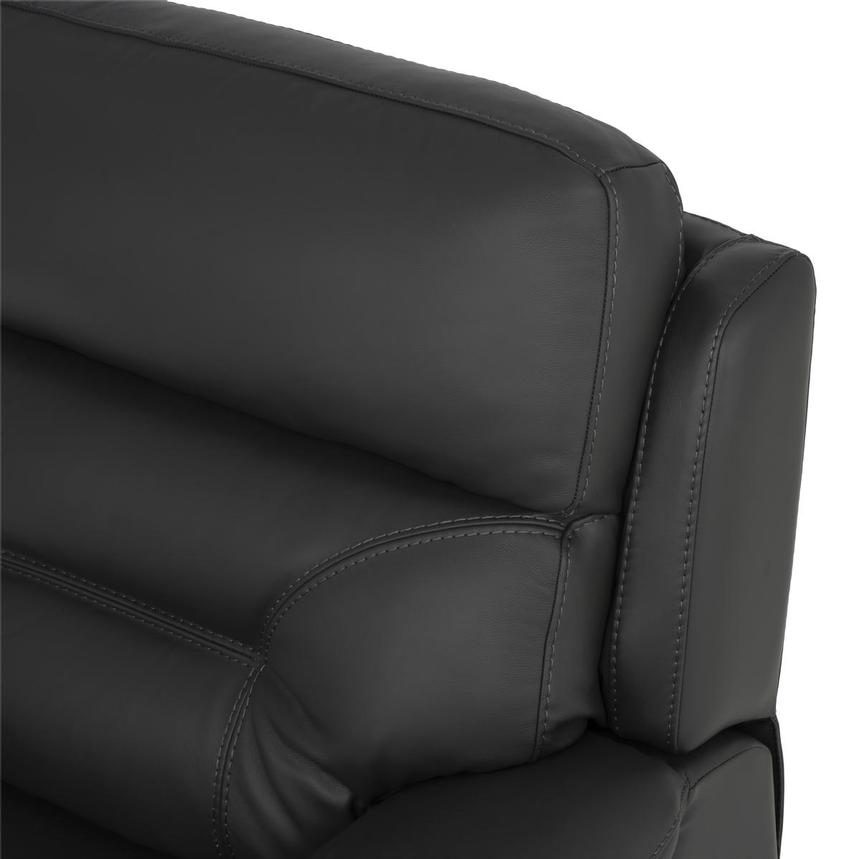 Palmer Dark Gray Leather Power Reclining Sectional with 5PCS/2PWR  alternate image, 6 of 9 images.